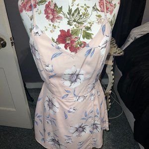 LULUS ELEGANT FLORAL ROMPER